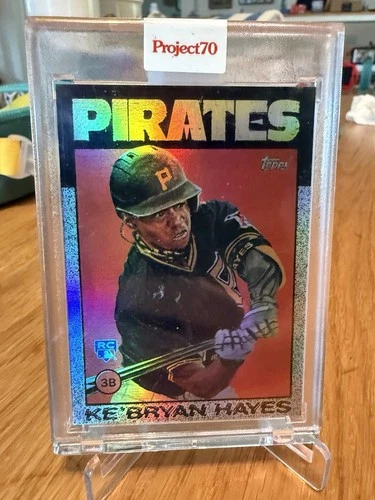 Topps Project 70, KE'BRYAN HAYES, #405 FOIL AUTO, 63/70 by Jacob Rochester