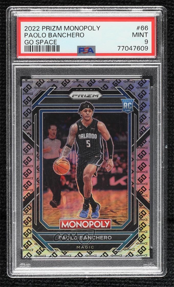 2022-23 Panini Prizm Monopoly GO Space Prizm Paolo Banchero #66 PSA 9 MINT 2y7