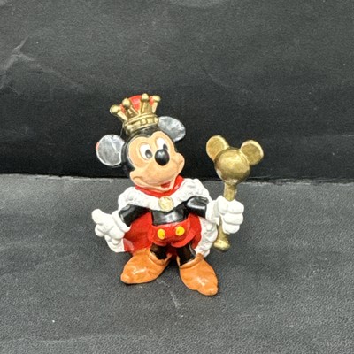 Vintage Disney Mickey Mouse King Bullyland 3'' PVC Figure Hand-Painted 1989