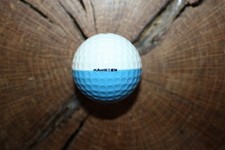 VINTAGE MEDIUM BLUE AND WHITE PING GOLF BALL