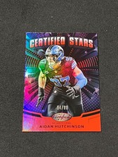 2025 Panini Certified Aidan Hutchinson Certified Stars Mirror Red 54/99 #CST-AHN