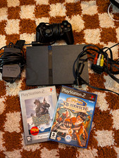 Sony PlayStation 2 PS2 Slim Console SCPH-77003 Bundle + DualShock 2 & Games
