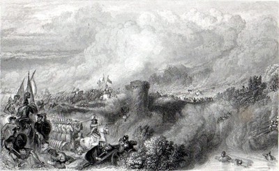 Schlacht von Bothwell Bridge 1836 James Baylis Allen - Harvey ANTIKER GRAVUR