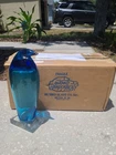 New ListingVintage Blenko Blue & Clear Blown Glass Emperor Penguin Beautiful Heavy 14"
