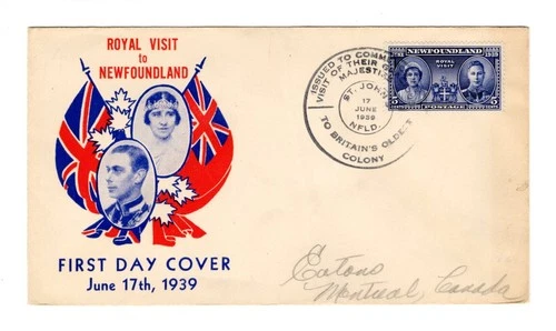 R693 Canada / Newfoundland FDC 1939 Royal Visit - Attractive Cachet Cover # 3