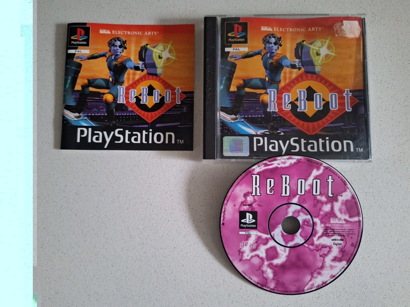 Reboot PS1 Sony Playstation - Black Label - Complete with Manual