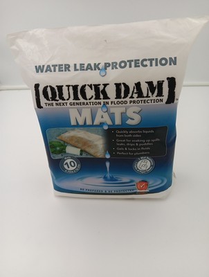 Quick Dam 6 x 16 Mat WUM-10 Super Absorbent Mats White Leak Protection