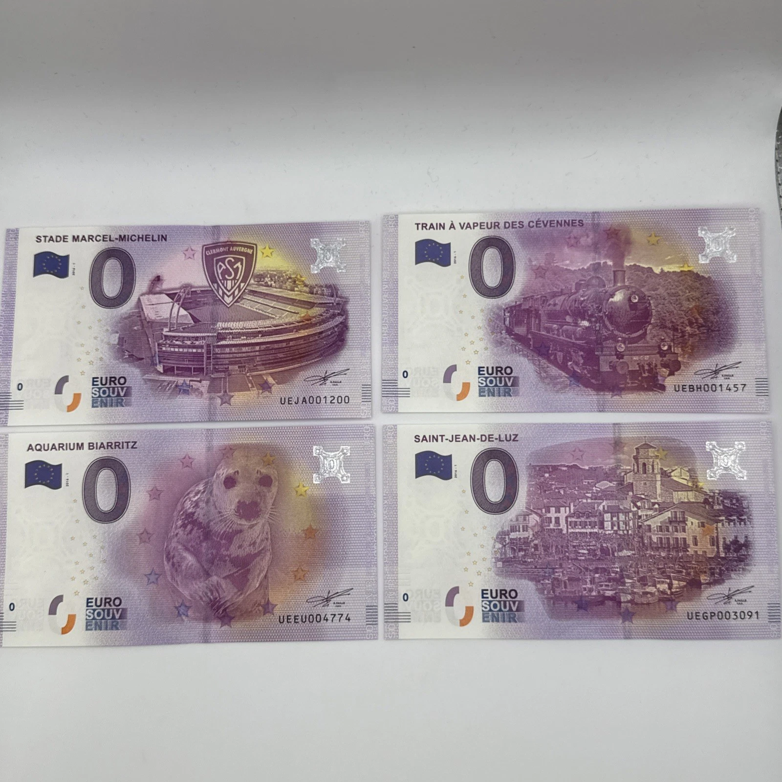Billet  Zéro 0 € Euro Touristique / Souvenir 2016