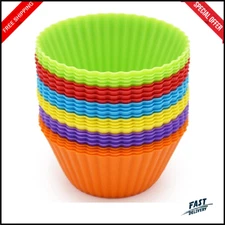 Silicone Baking Cups Cupcake Liners Muffin Cups Cake Molds Large 24pcs