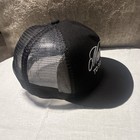 Men Black Mesh Back Adjustable Snapback Trucker Hat "Menace to Society" — photo 2