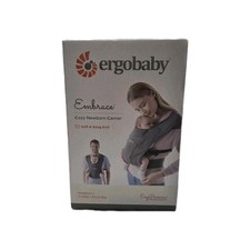 Ergobaby Embrace Soft Knit Newborn Carrier - Heather Grey NEW 7-25lbs