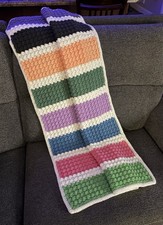 Handmade Crochet Afghan Lap Blanket 48x30 Col...