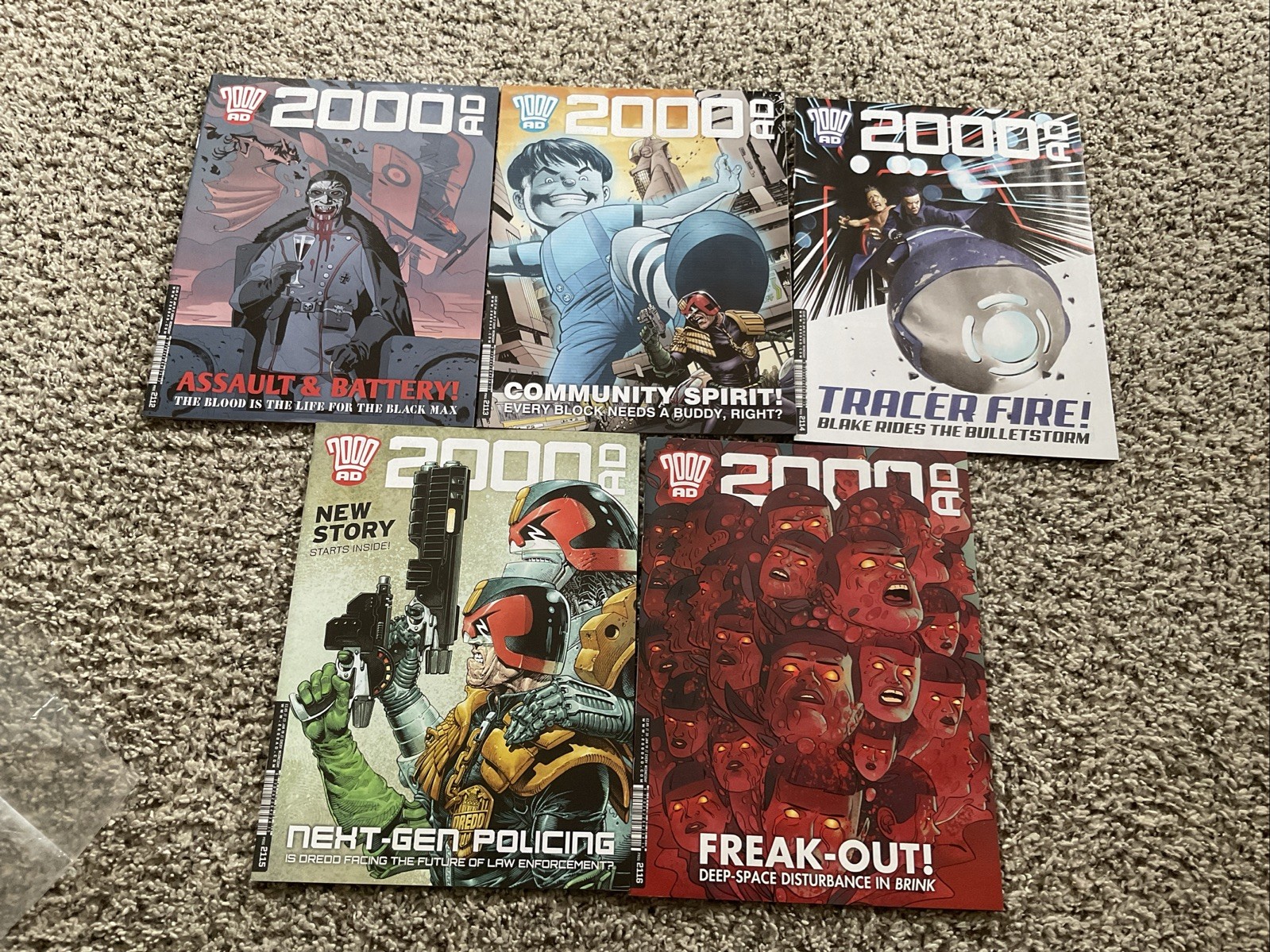 2000 AD Comic - PROG 2112 2113 2114 2115 2116 - UK Paper Comic - Free Shipping!
