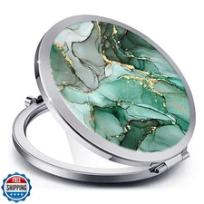 LONNAONE Compact Mirror for Women,Round Mini Pocket Travel Makeup