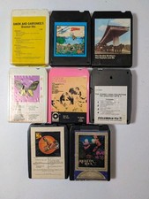 8 Piece Lot Of Vintage 8 Track Tapes - Cash, Bee Gees, KC, Doobies - UNTESTED