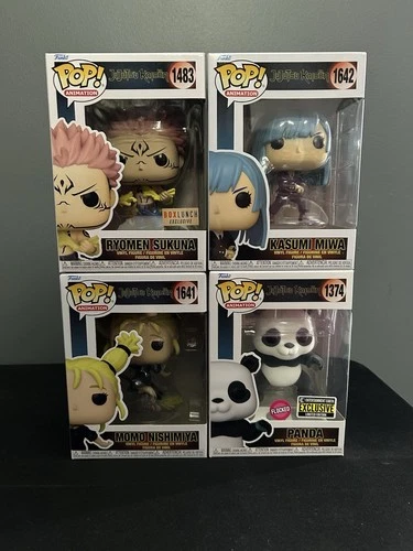 Jujutsu Kaisen Funko Pop Lot Of 4 Sukuna, Miwa, Momo & Panda Anime