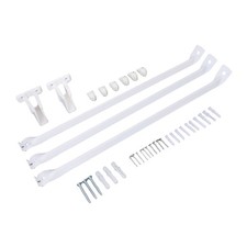 .3PCS Wire Shelf Brackets Set Steel Wire Shelving Support Bracket With 6 Clamps