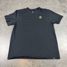 Jordan Brand T Shirt Mens XL Black Logo Sports Basketball Preowned