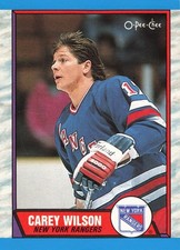 Carey Wilson New York Rangers 1989 O-Pee-Chee Hockey #66