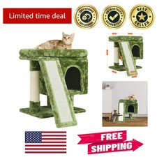 Compact Cat Haven with Plush Perch - Perfect for Apartments and Small Spaces