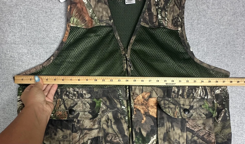 HQ Outfitters Camo Hunting Vest XL 2XL Mossy Oak Mesh Pockets Outdoor Fishing - Image 4 of 4