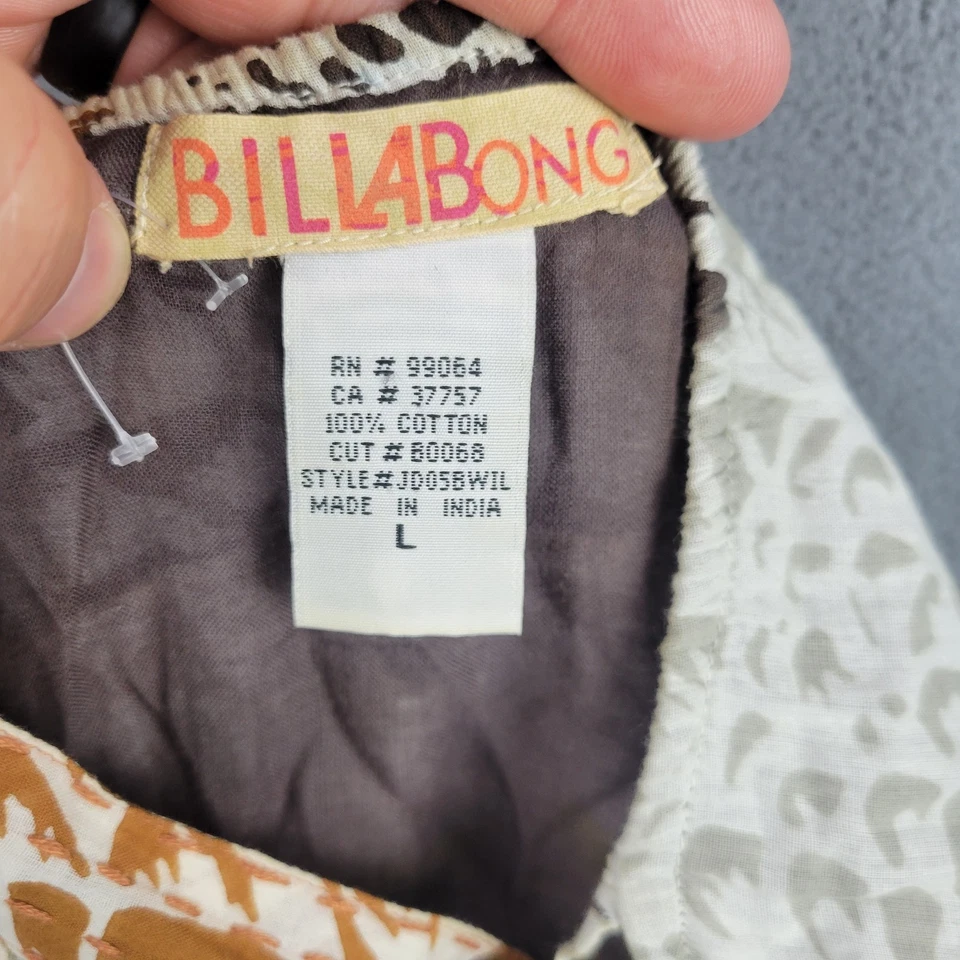 Vestido sin mangas Billabong trapecio en capas para mujer grande multicolor algodón geométrico Foto 2 de 4