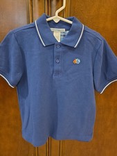 Janie and Jack Boys Cotton Polo Shirt Blue Hermit Crab Embroidery Size 5 NWOT