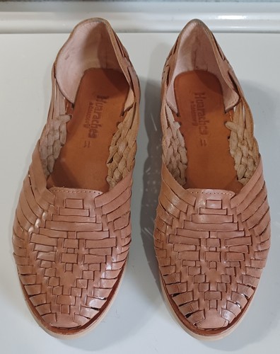 Huaraches by Bearpaw Woven Leather BROWN/TAN Sandals SIZE 11