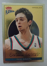2003-04 Fleer Platinum #1 PP Pau Gasol Platinum Portraits
