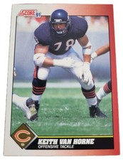 1991 Score #178 Keith Van Horne Chicago Bears NFL Football Card (O7