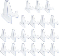20 Packs Acrylic Easel Stands Display Stand Mini Clear Holder for Displaying Sma