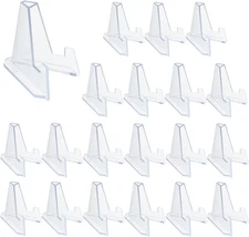 20 Packs Acrylic Easel Stands Display Stand Mini Clear Holder for Displaying Sma