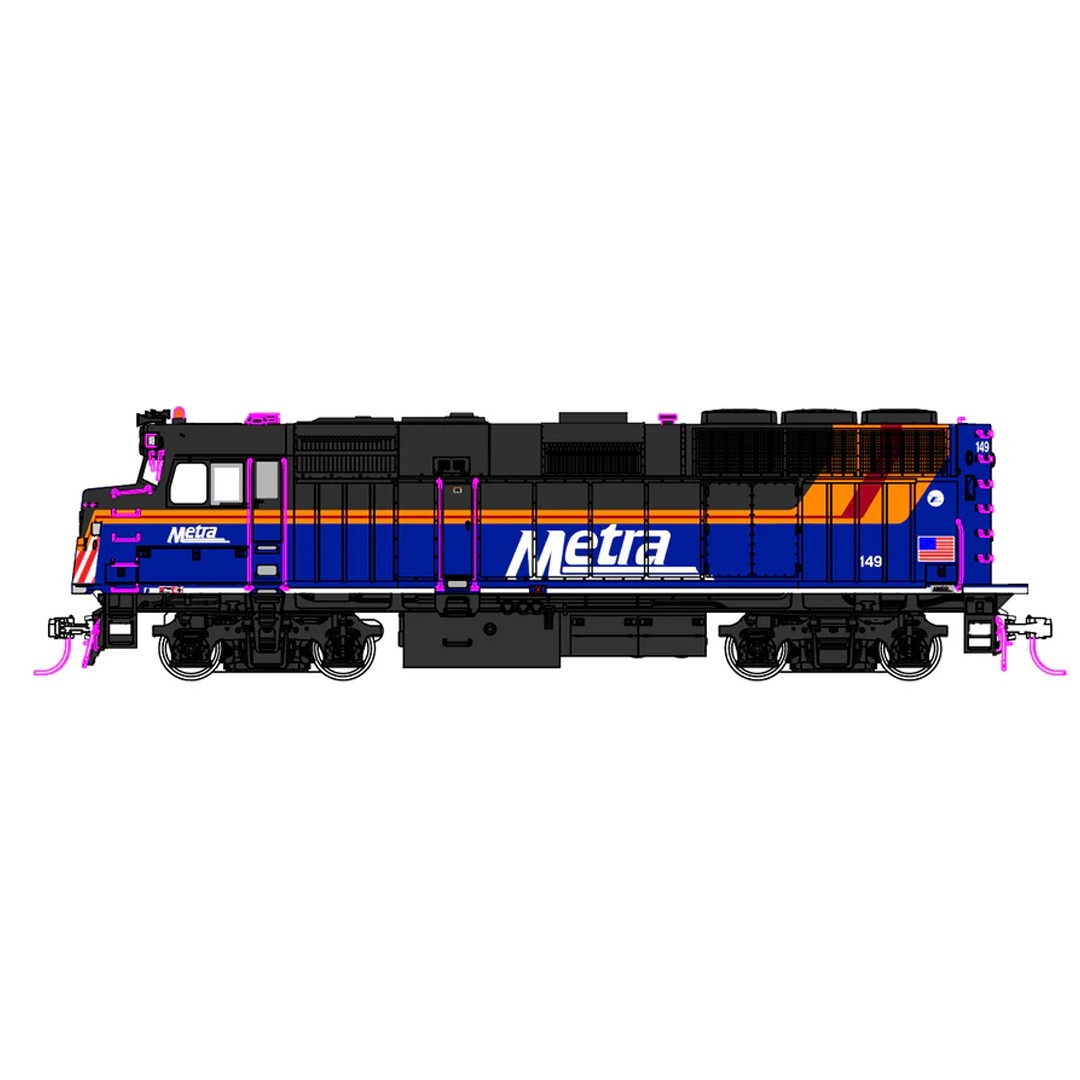 Kato 37-6575 EMD F40PH w/ Ditch Lights Chicago Metra #149