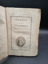 Mirabeau - Lettre aux Bataves - 1788 - Edition originale