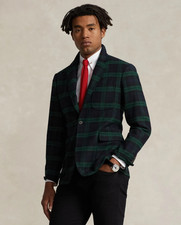 Men's Polo Ralph Lauren Premium Plaid Wool Blend Blazer Sport Coat Jacket NWT