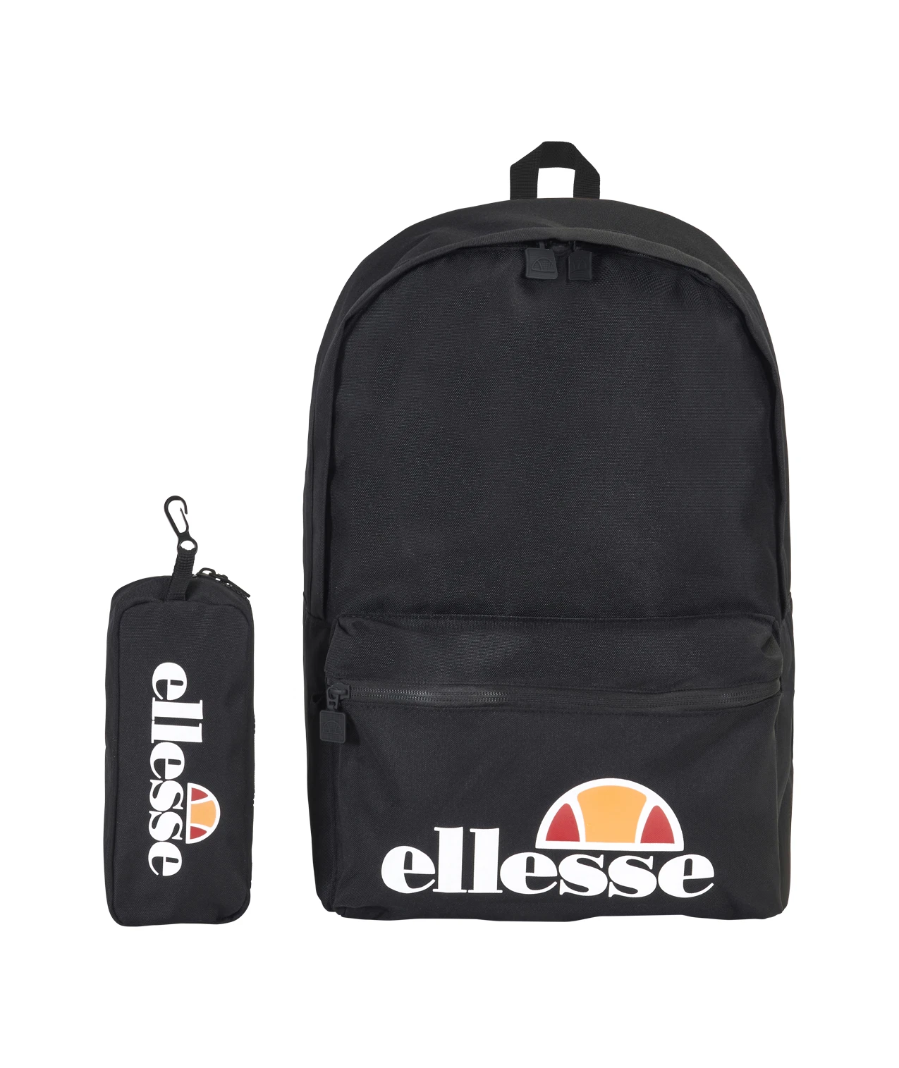 Ellesse Backpack Unisex Back to School Rolby Backpack Bag Set Black