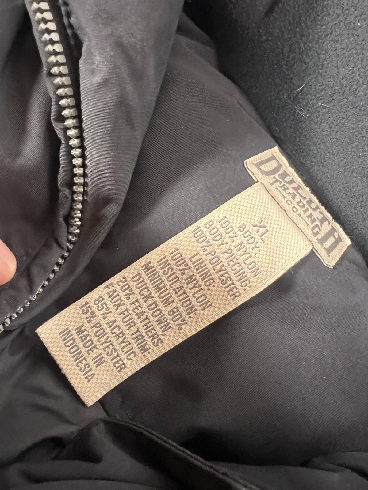 Duluth Trading Company Pack Women's Down Long Jacket Black Size XL image 4