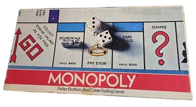 Vintage Monopoly Game Parker Brothers No 9, 100% Complete Good Condition 1975