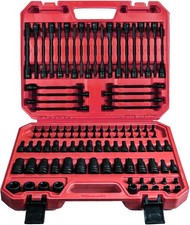 107pc Allen Torx Bit Socket Set Sae Metric Extra Long S2 Steel Drives