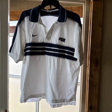 Nike Penn State University Shirt Mens M Rugby Striped ShortSleeve Nittany Lions