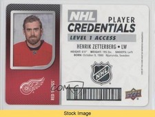 2017-18 Upper Deck MVP - Nhl Player Credentials Henrik Zetterberg