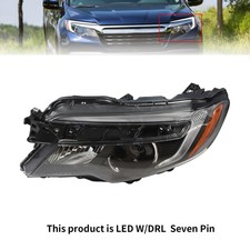 Left LED W/DRL Headlight For 16-22 Honda Pilot 19-21 Passport 17-20 Ridgeline