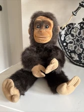 Vintage Hosung 1994 Monkey Hand Puppet Squeaker 16’ Tall Long Tail