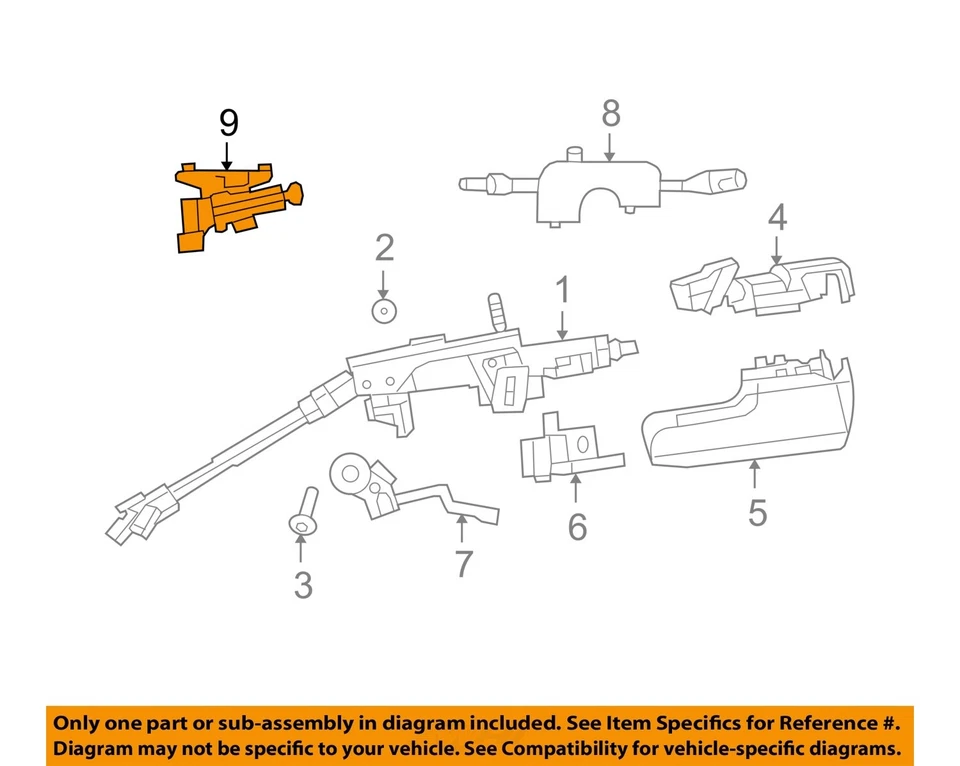 Interruptor de encendido usado se adapta a: Dodge Avenger 2008 grado A Foto 3 de 4