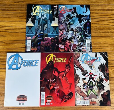 A-FORCE #1-5 COMPLETE SET Battleworld Secret Wars Vol 1 Marvel Venom 2015 2 3 4