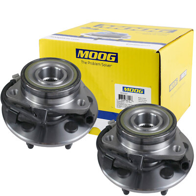 4WD MOOG 515036 Front Wheel Bearings Hub Set For Chevy Silverado GMC Sierra 1500