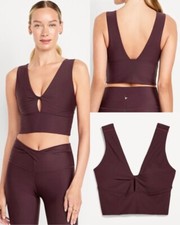 Old Navy Women  s Light Support PowerSoft Twist Longline Sports Bra Size XS