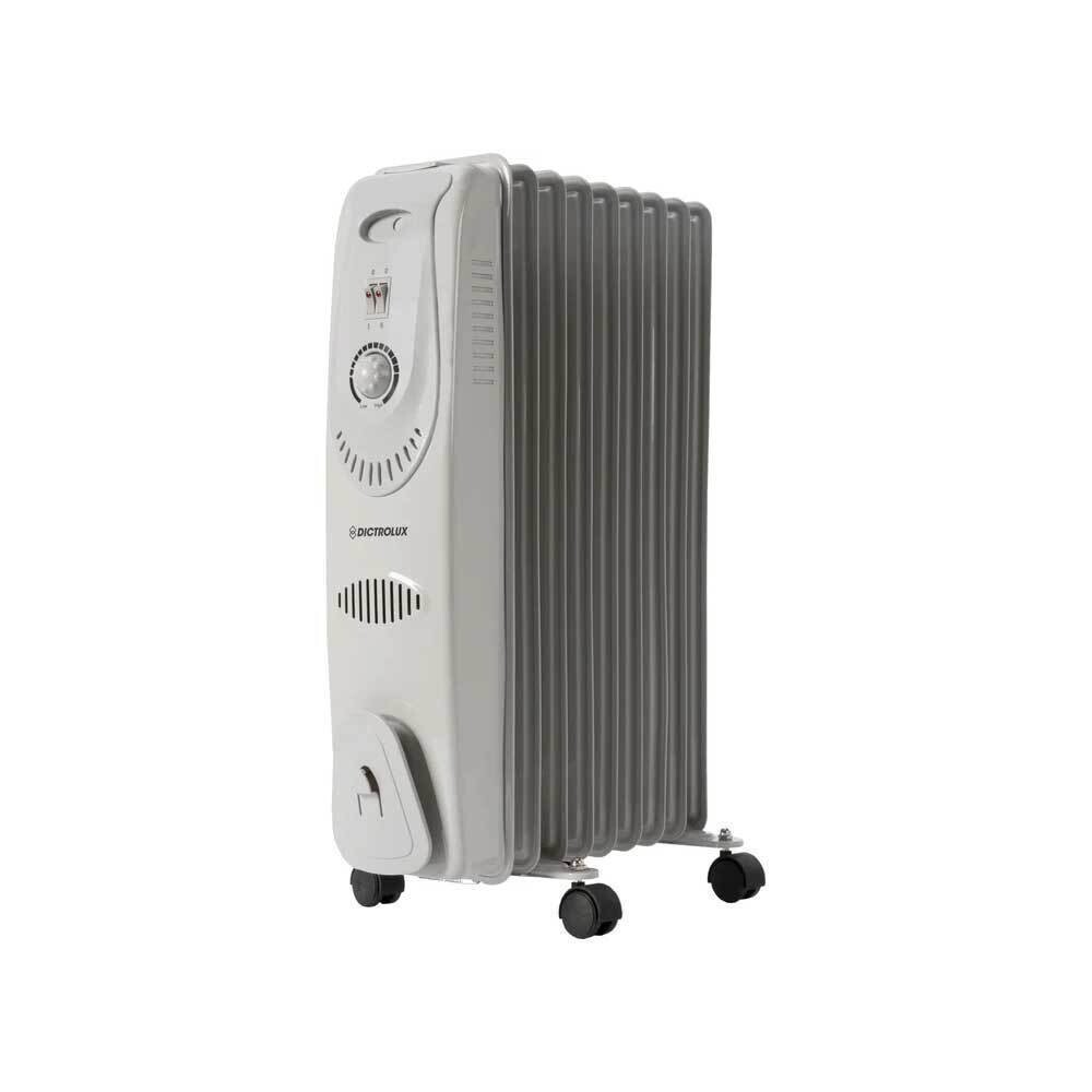 Radiador De Aceite 9 Elementos Potencia 2000W Termostato Regulable 4 Ruedas Reb