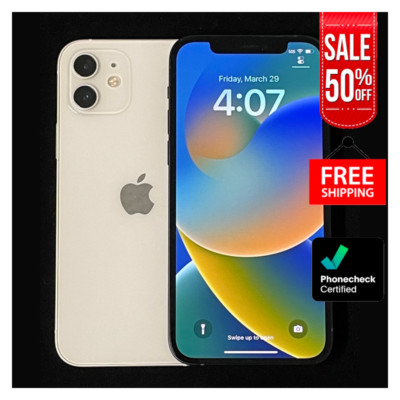 Apple iPhone 12 64/128GB 5G - Black, Blue, White - Unlocked, AT&T, Verizon