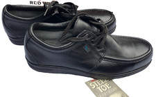 Mens Size 10B Red Wings Steel Toe Black Leather Oxford Work Shoes SD Made In USA
